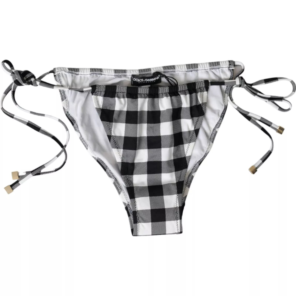 Maillot de bain Dolce &amp; Gabbana à carreaux noirs et blancs