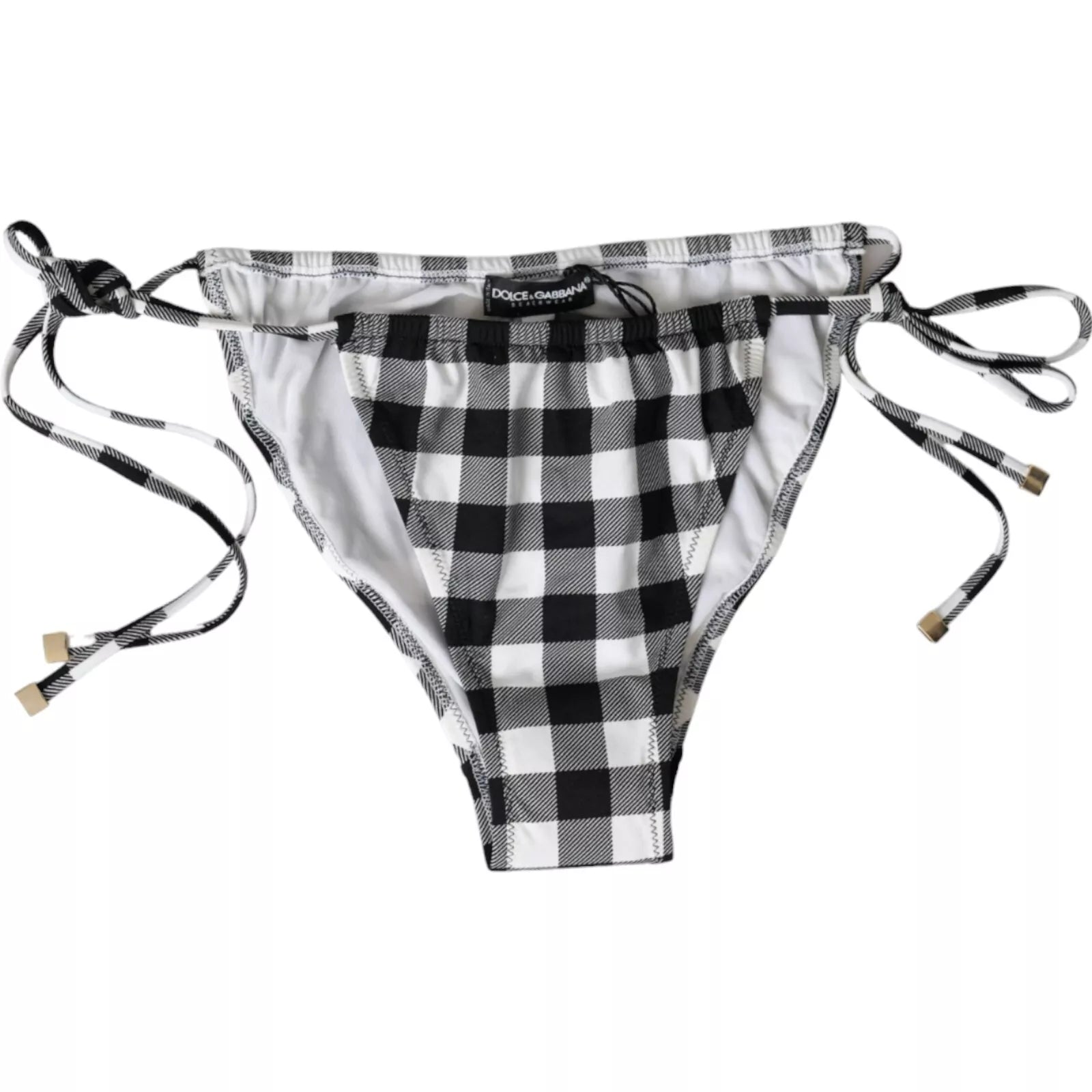 Maillot de bain Dolce &amp; Gabbana à carreaux noirs et blancs