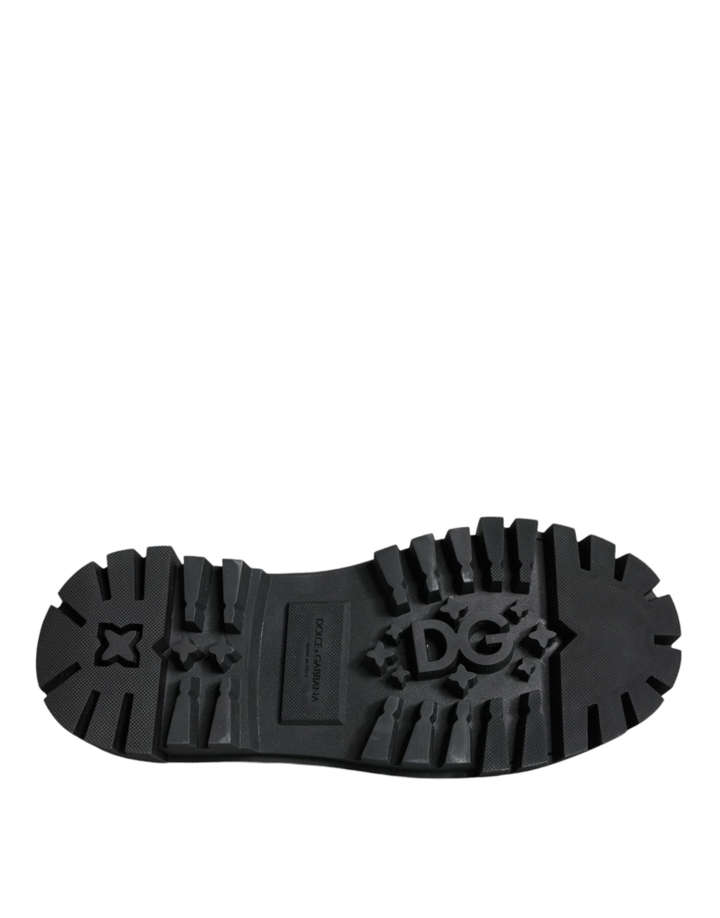 Chaussures de randonnée en cuir noir Dolce &amp; Gabbana à ornements