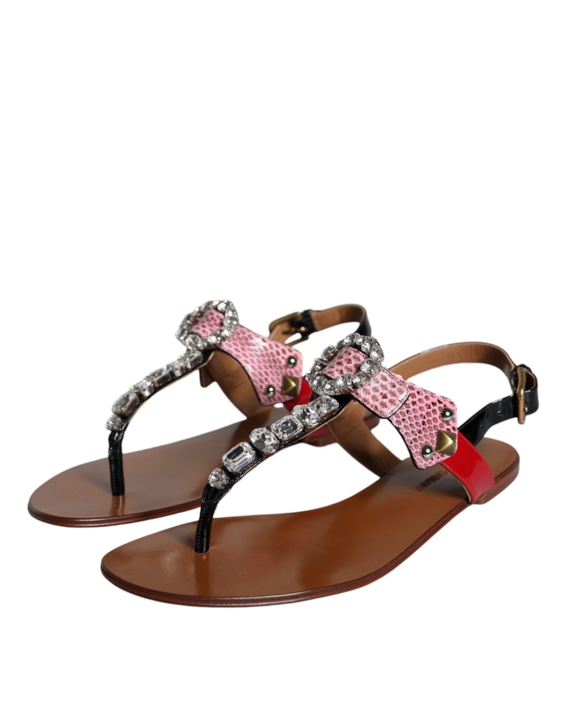 Sandales et tongs Dolce &amp; Gabbana en cristal multicolore