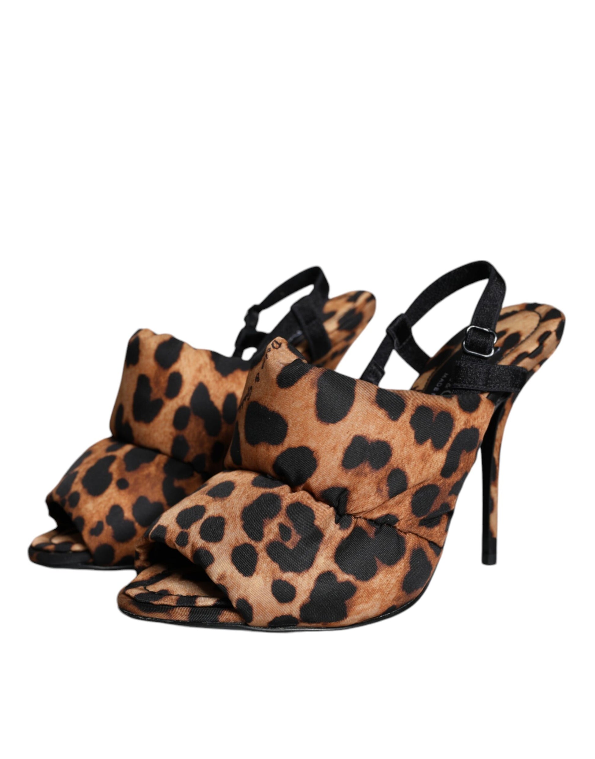 Sandales à bride arrière Keira léopard marron Dolce &amp; Gabbana