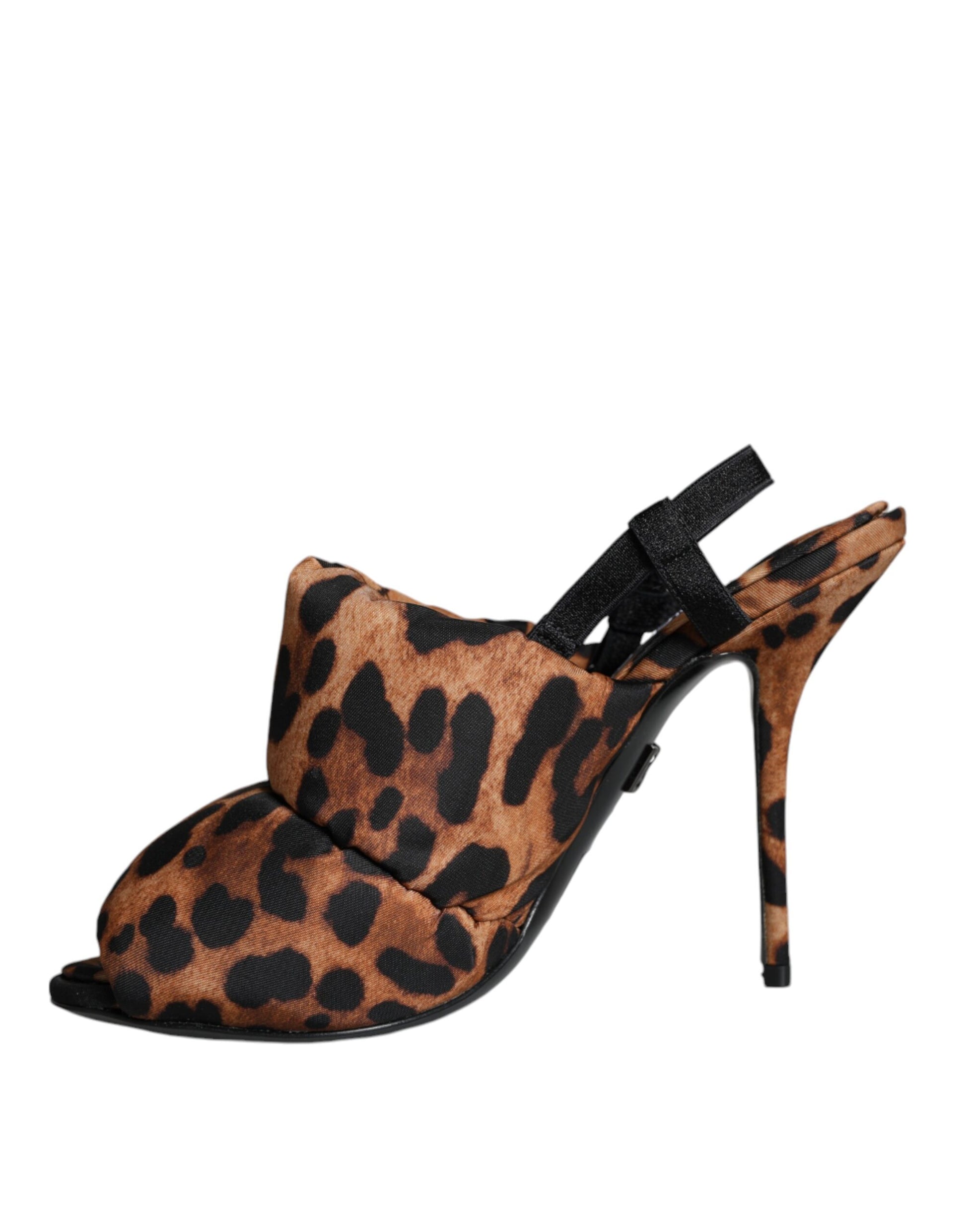 Sandales à bride arrière Keira léopard marron Dolce &amp; Gabbana