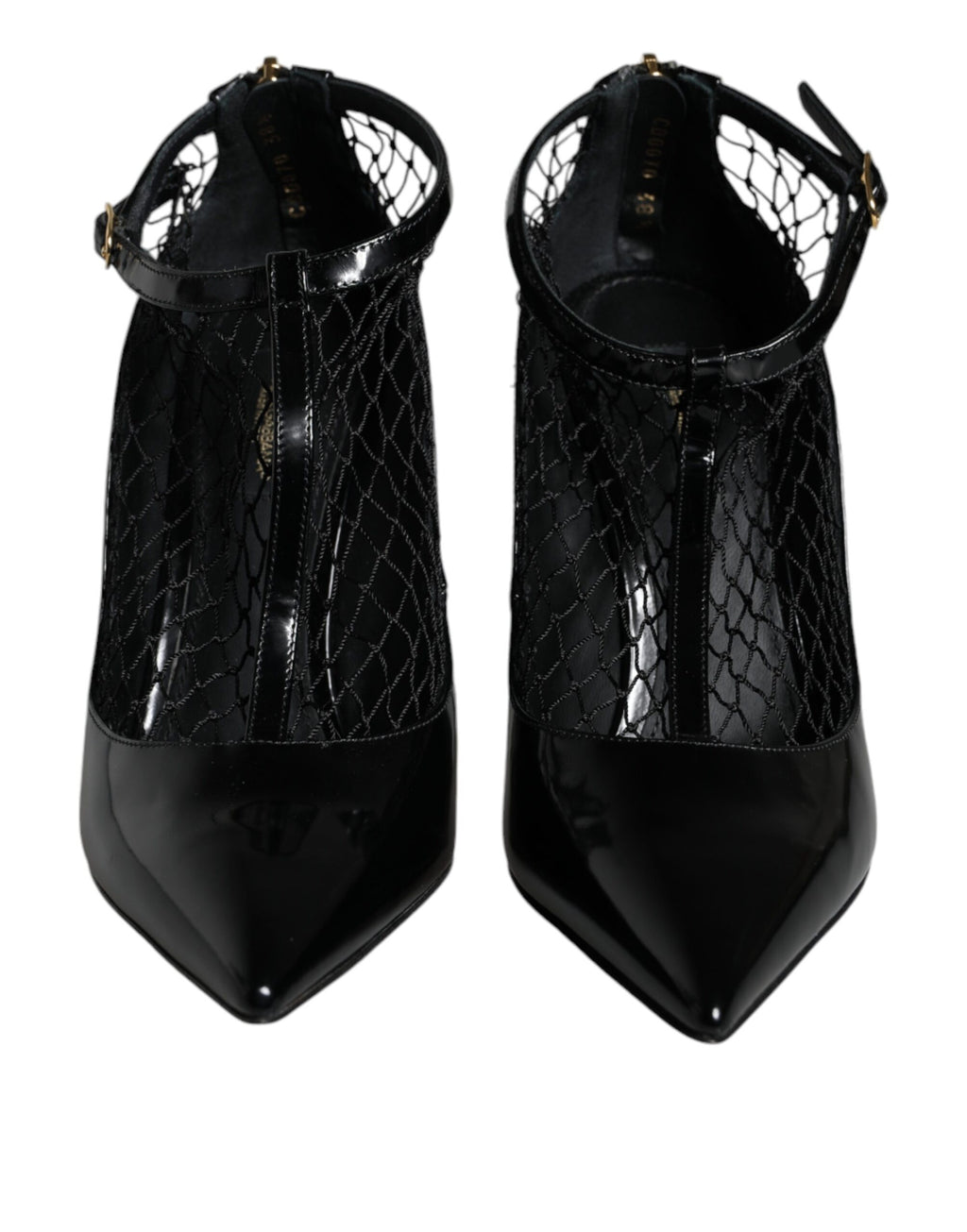 Escarpins à talons en cuir verni noir Dolce &amp; Gabbana