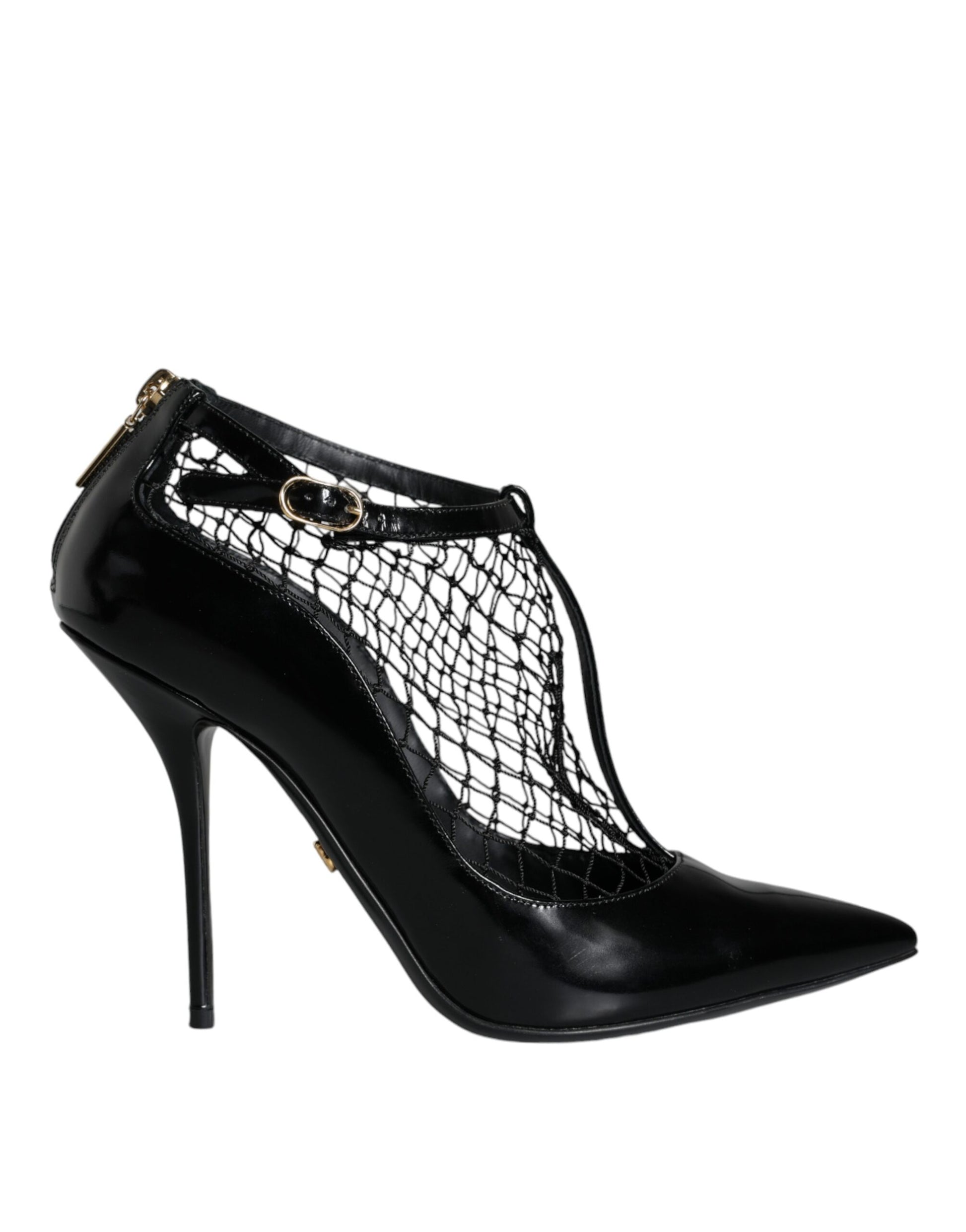 Escarpins à talons en cuir verni noir Dolce &amp; Gabbana