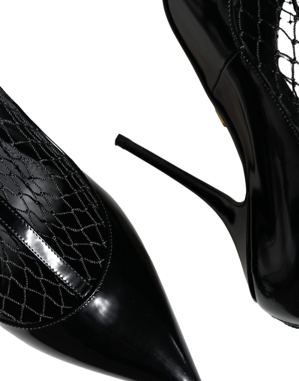 Escarpins à talons en cuir verni noir Dolce &amp; Gabbana