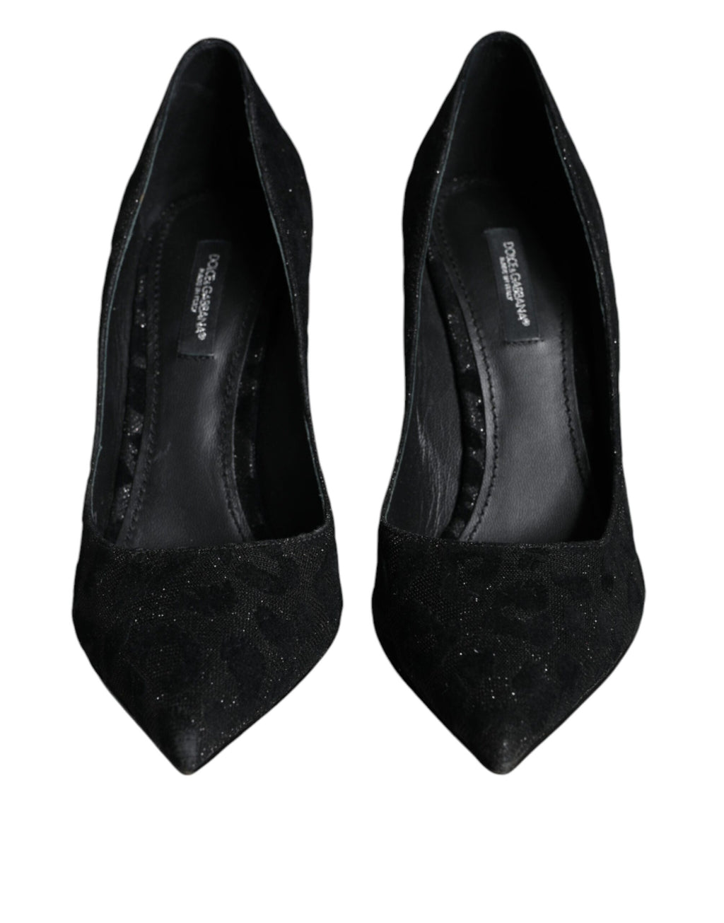 Escarpins à talons hauts Dolce &amp; Gabbana en lurex léopard noir