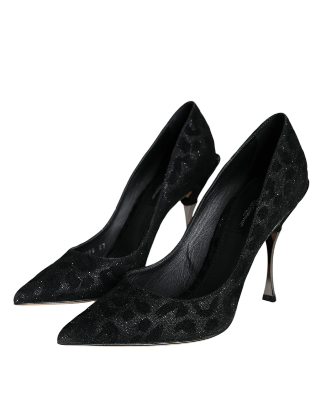 Escarpins à talons hauts Dolce &amp; Gabbana en lurex léopard noir