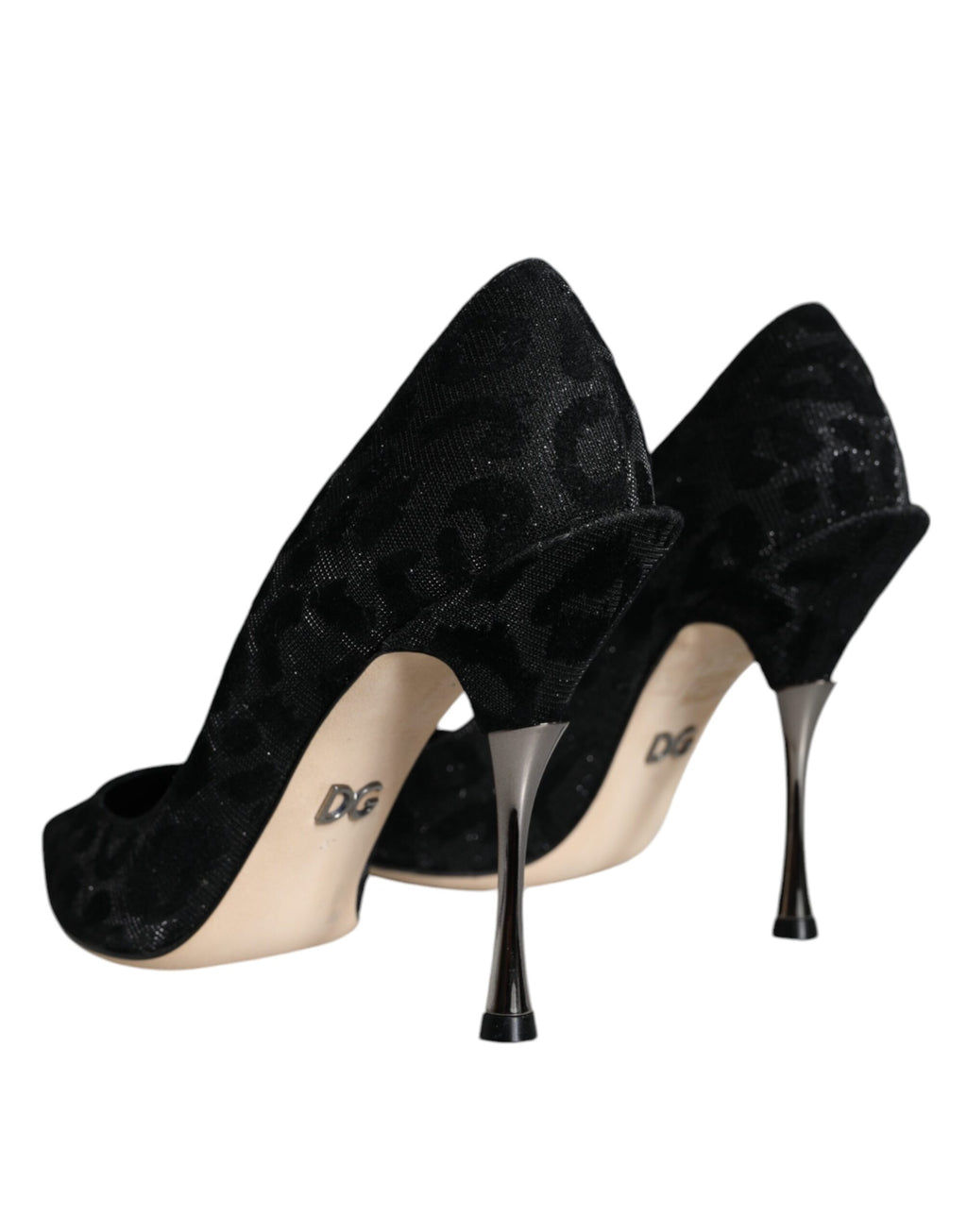 Escarpins à talons hauts Dolce &amp; Gabbana en lurex léopard noir
