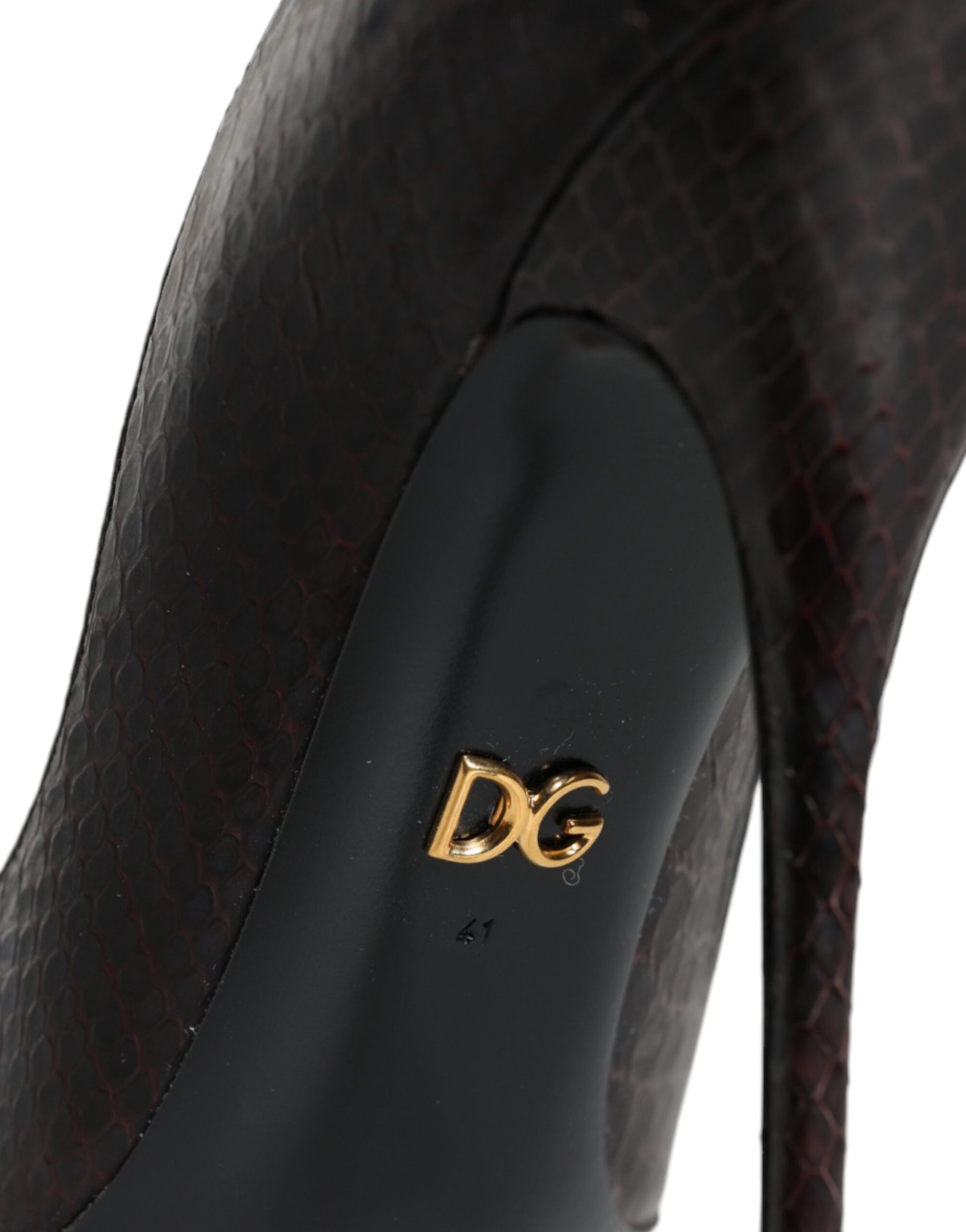 Escarpins à talons en cuir exotique multicolore Dolce &amp; Gabbana