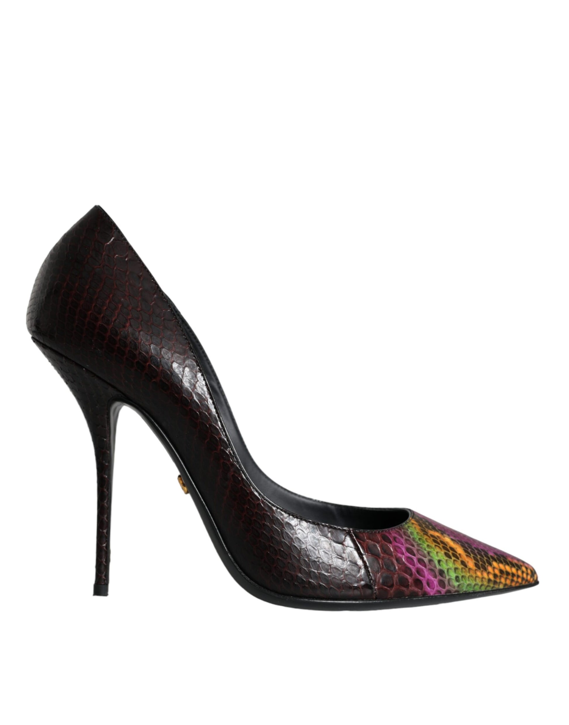 Escarpins à talons en cuir exotique multicolore Dolce &amp; Gabbana