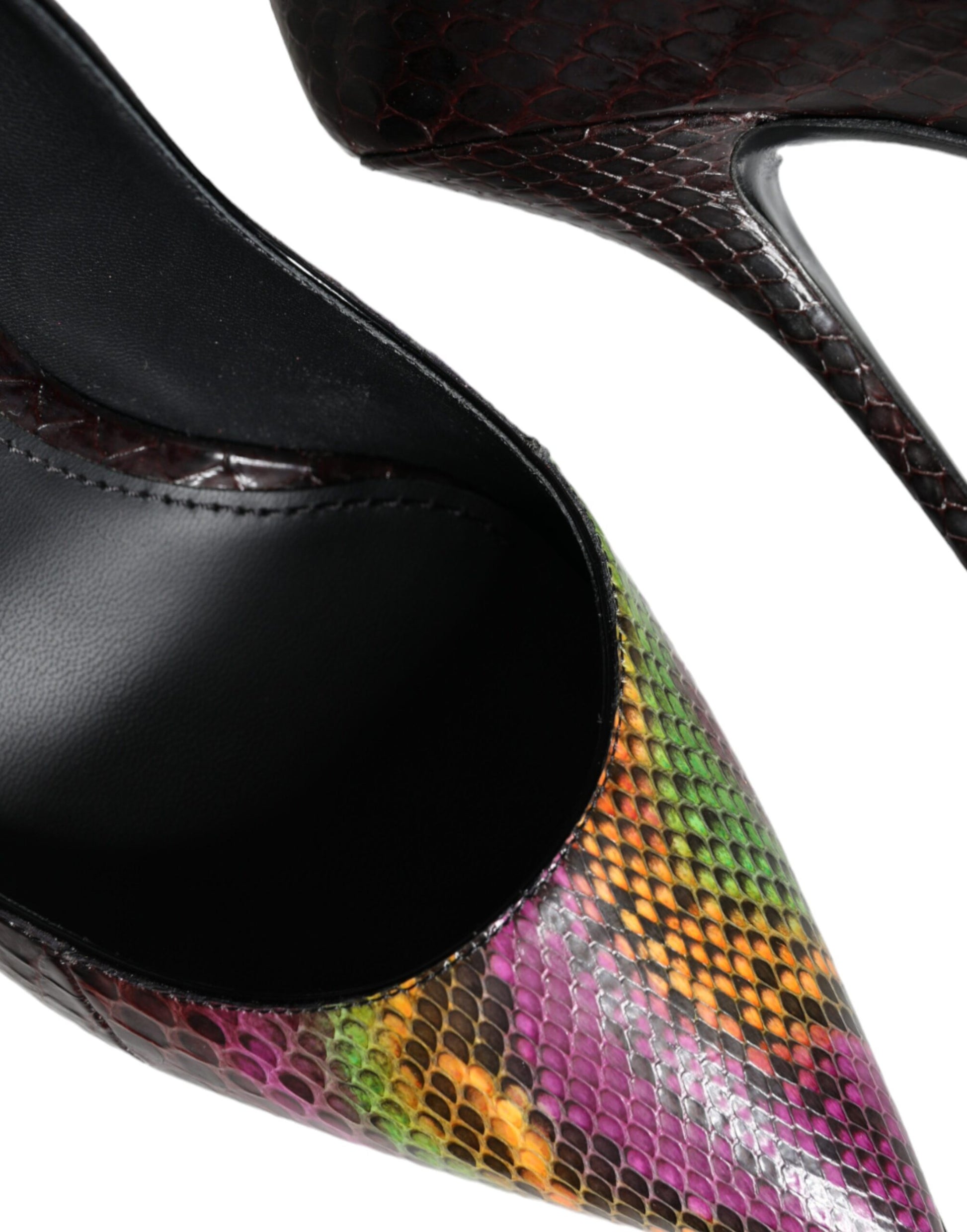 Escarpins à talons en cuir exotique multicolore Dolce &amp; Gabbana