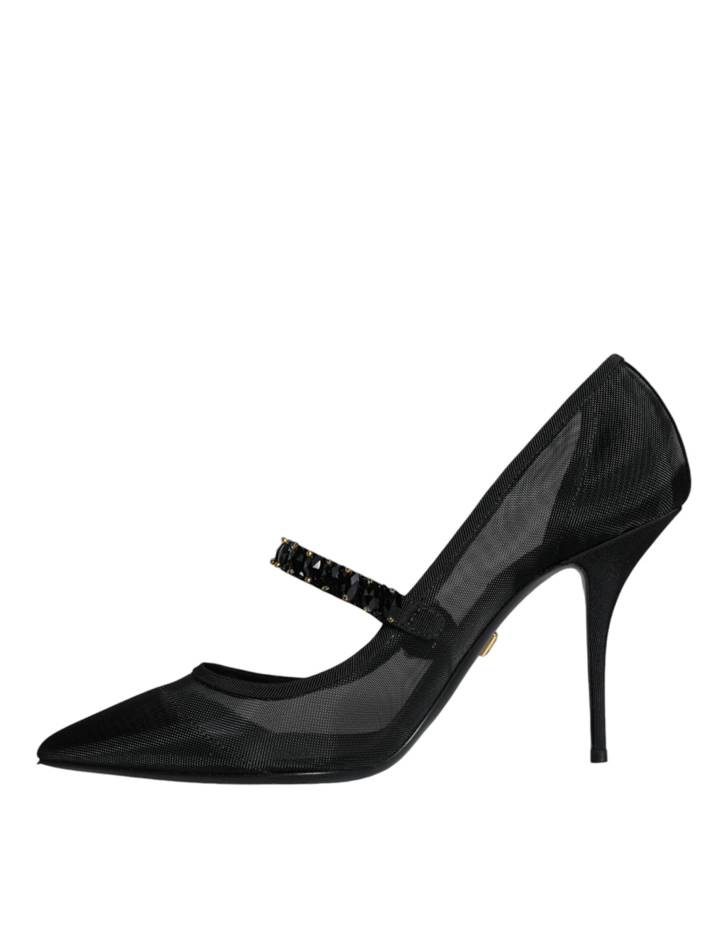 Escarpins Dolce &amp; Gabbana en maille noire Mary Jane à talons en cristal