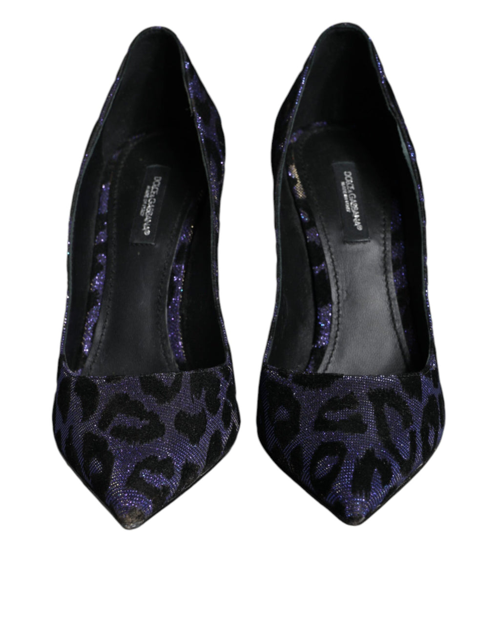 Escarpins à talons hauts Dolce &amp; Gabbana en lurex léopard violet