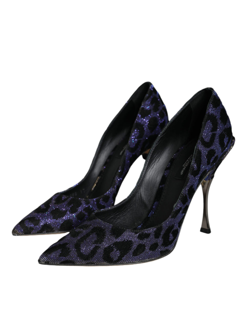 Escarpins à talons hauts Dolce &amp; Gabbana en lurex léopard violet