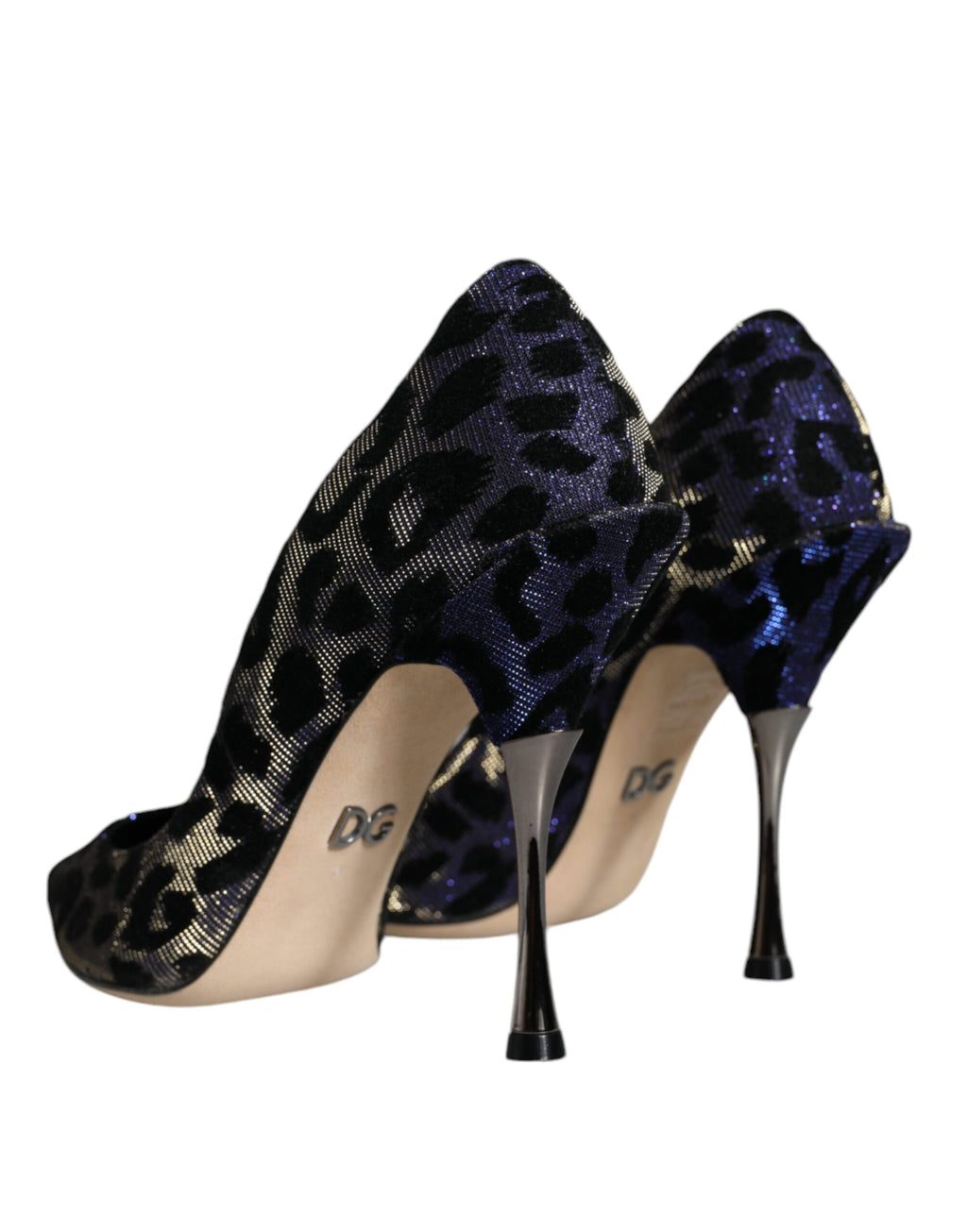 Escarpins à talons hauts Dolce &amp; Gabbana en lurex léopard violet