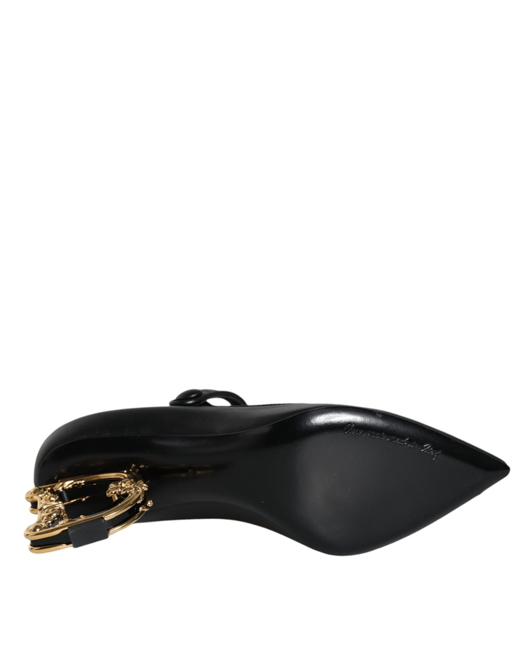 Escarpins Mary Janes en cuir noir avec logo Dolce &amp; Gabbana