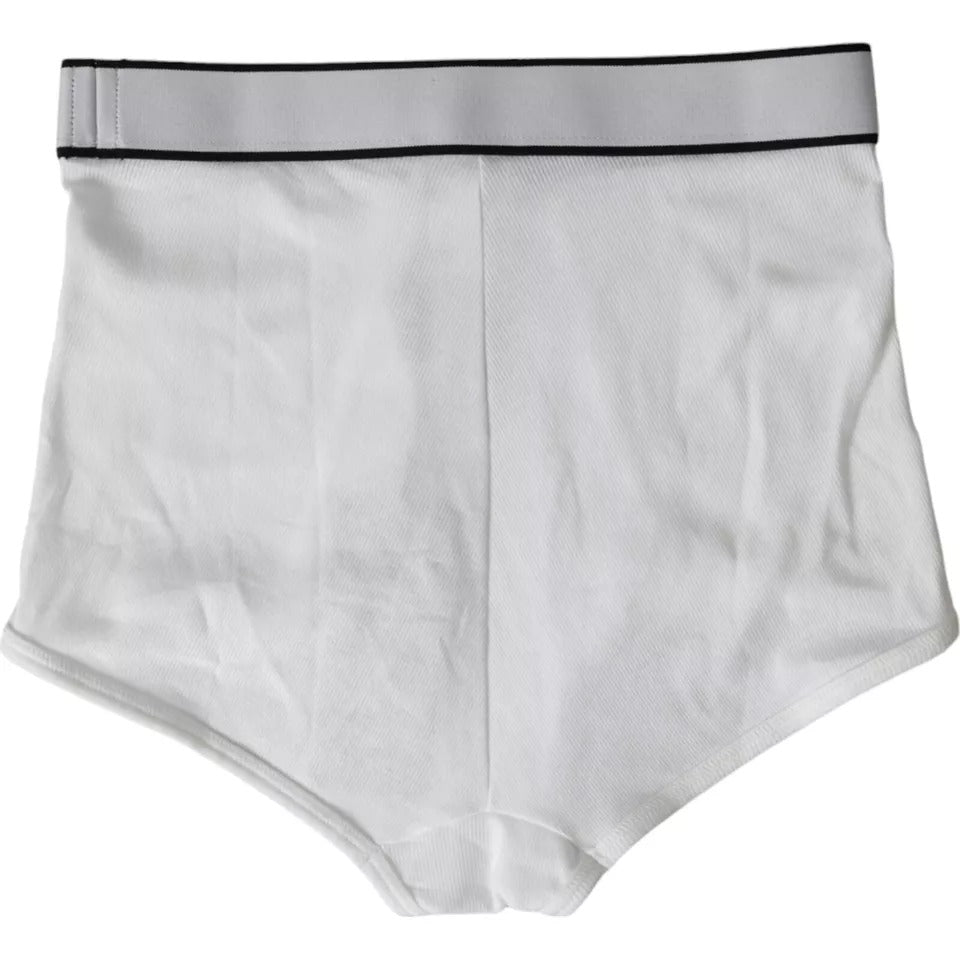 Sous-vêtements Dolce &amp; Gabbana en coton stretch blanc avec logo de marque