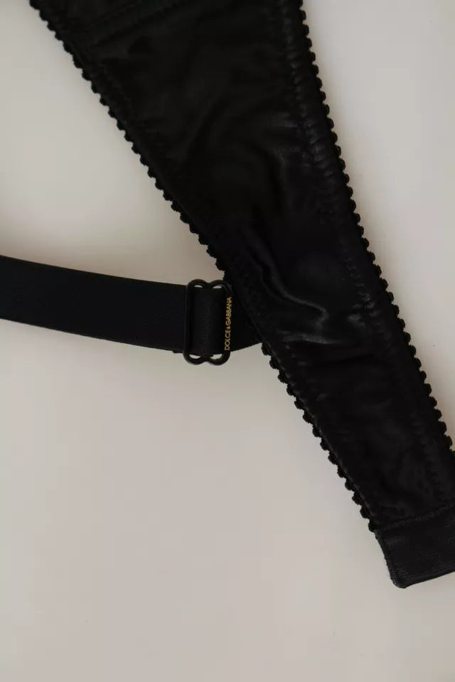 Dolce &amp; Gabbana Sous-vêtements soutien-gorge balconcino en dentelle de soie noire