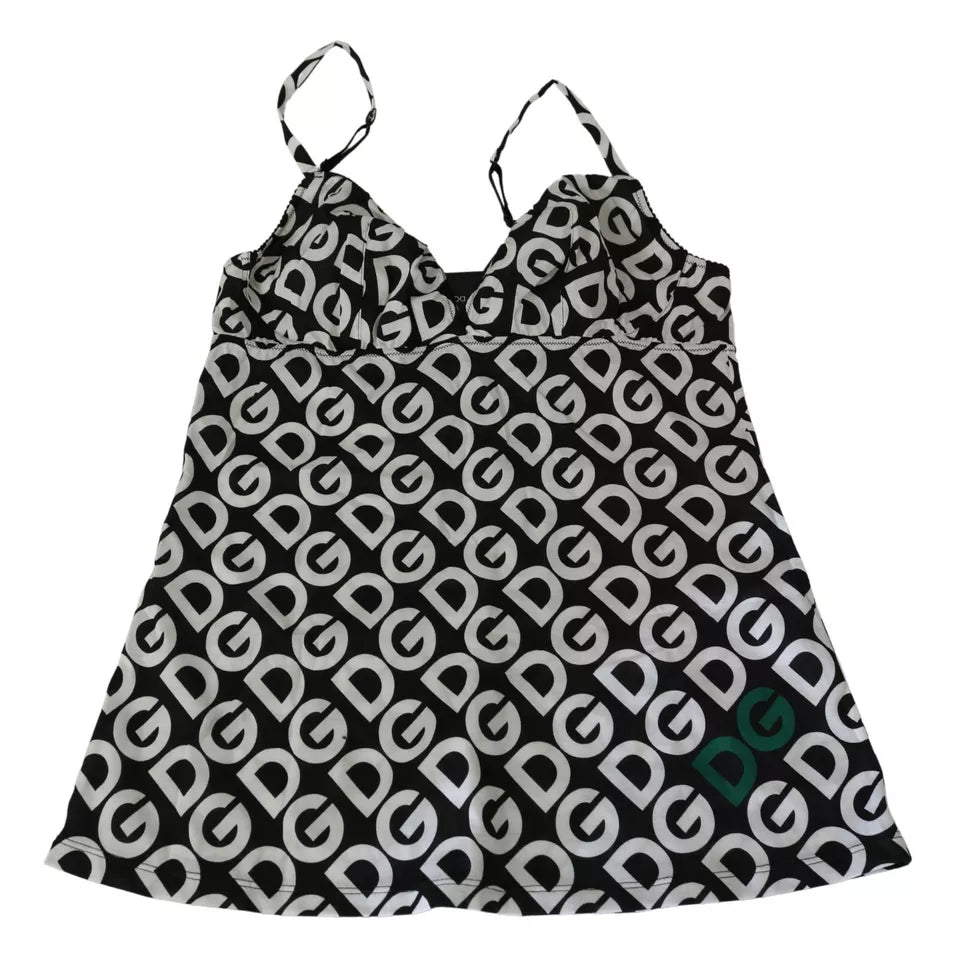 Maillot de bain sans manches imprimé DG Mania noir Dolce &amp; Gabbana