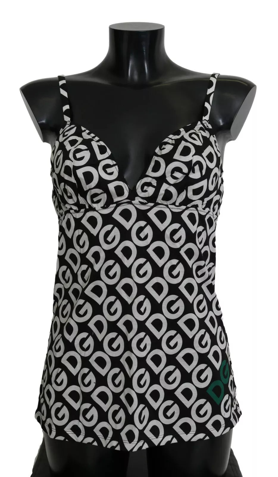 Maillot de bain sans manches imprimé DG Mania noir Dolce &amp; Gabbana