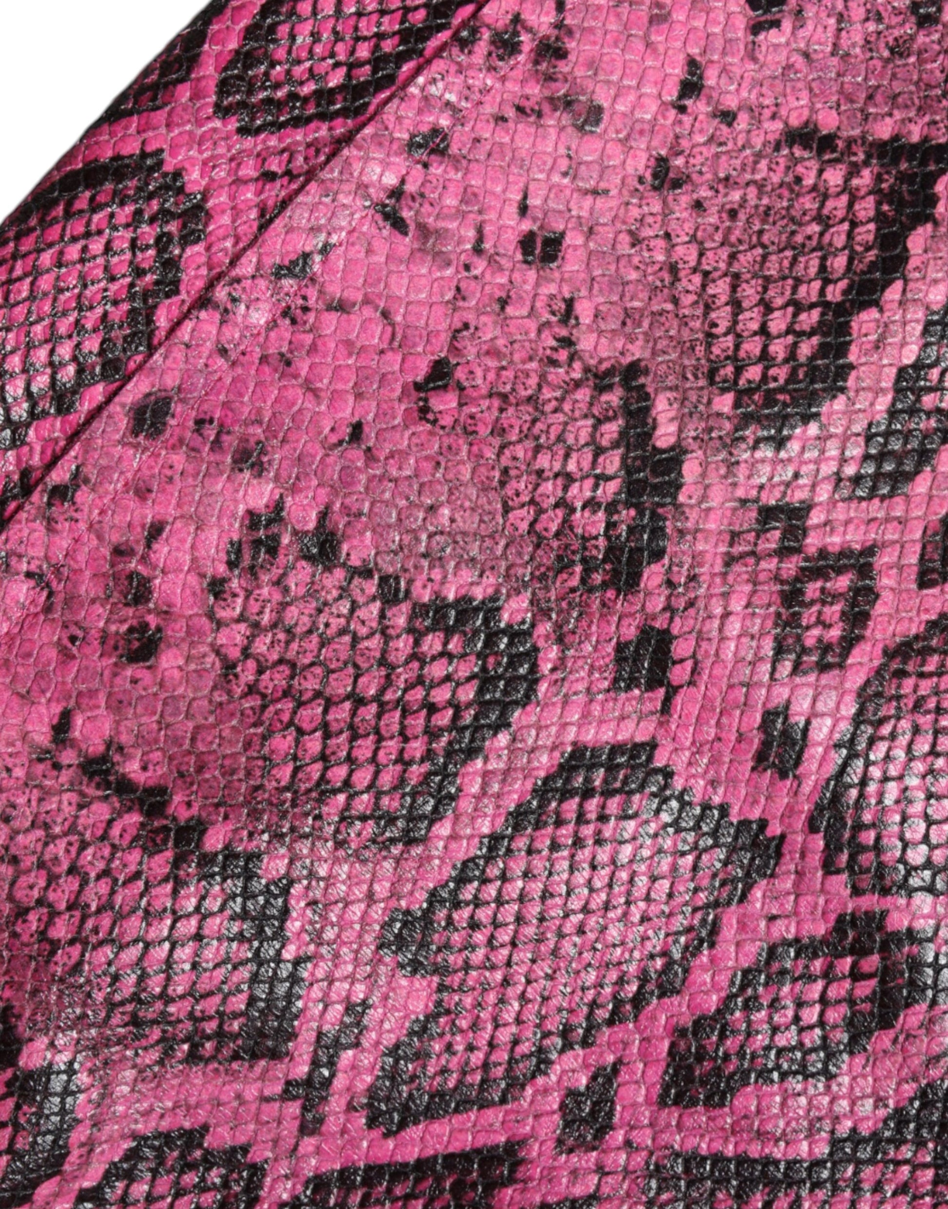 Short taille haute en cuir rose Dolce &amp; Gabbana