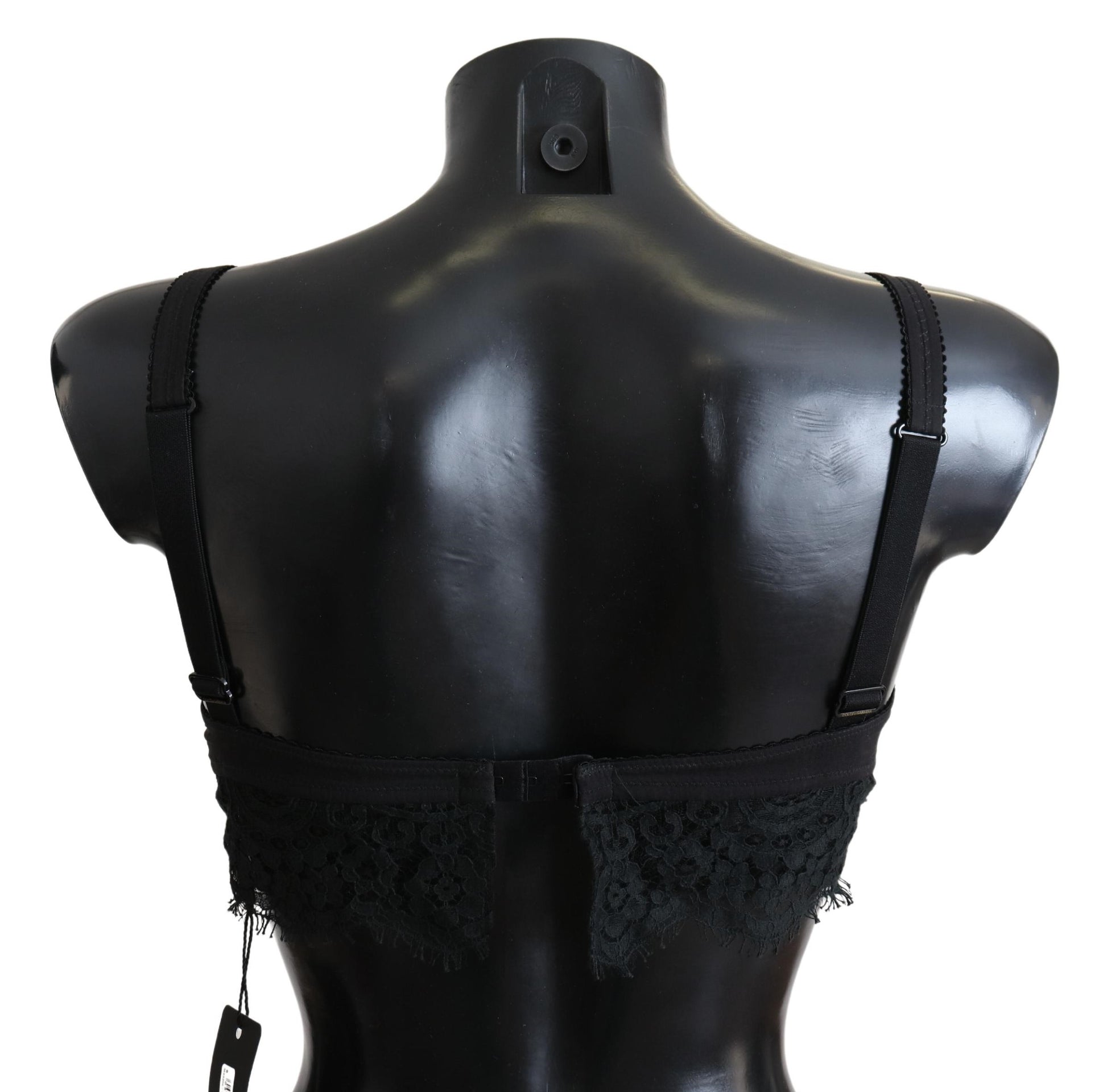Sous-vêtements bralette extensible en dentelle florale noire Dolce &amp; Gabbana