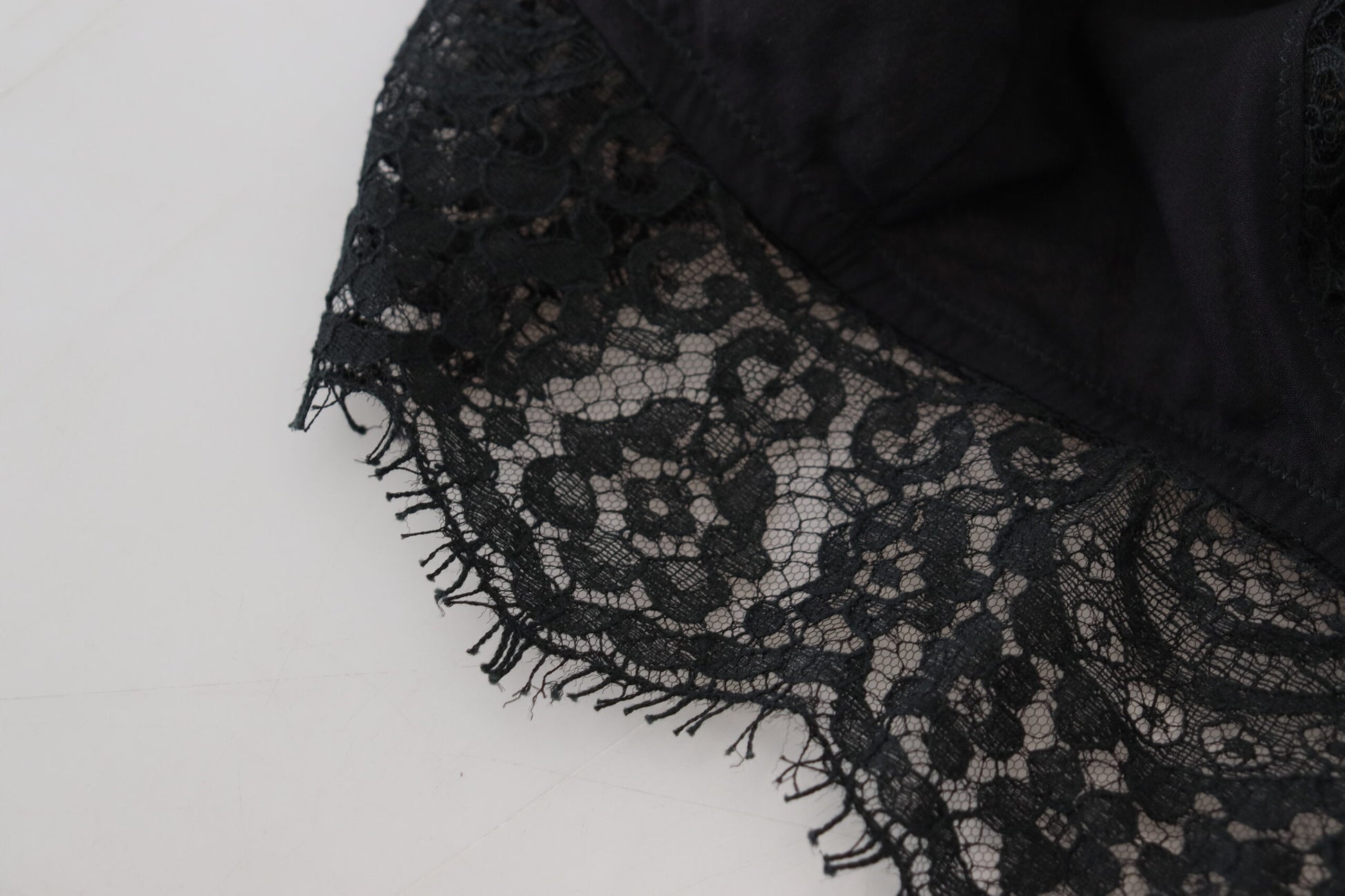 Sous-vêtements bralette extensible en dentelle florale noire Dolce &amp; Gabbana
