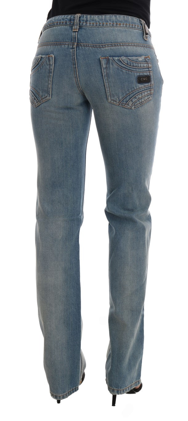 Jean classique en coton bleu délavé Costume National