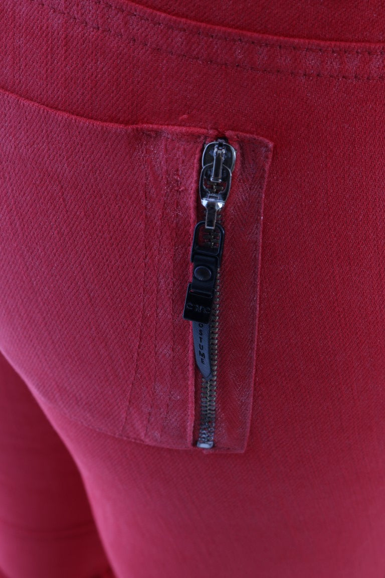 Jean slim en coton stretch rouge Costume National