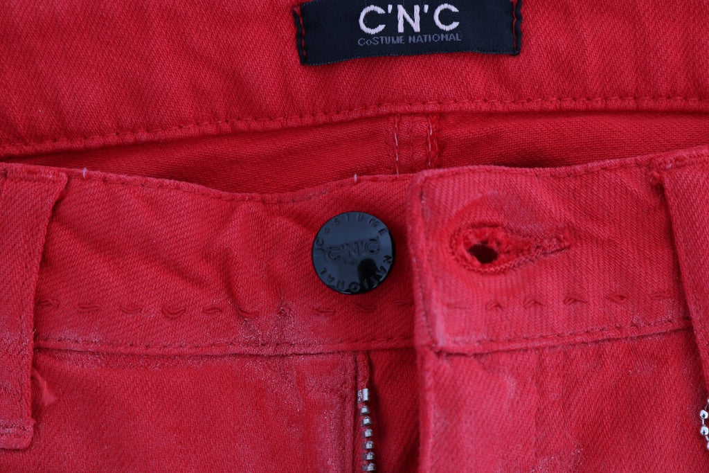 Jean slim en coton stretch rouge Costume National