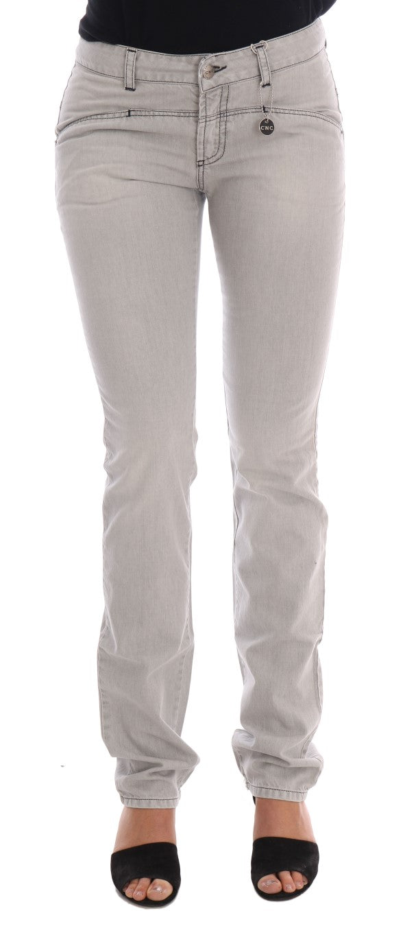 Jean slim en coton gris délavé Costume National