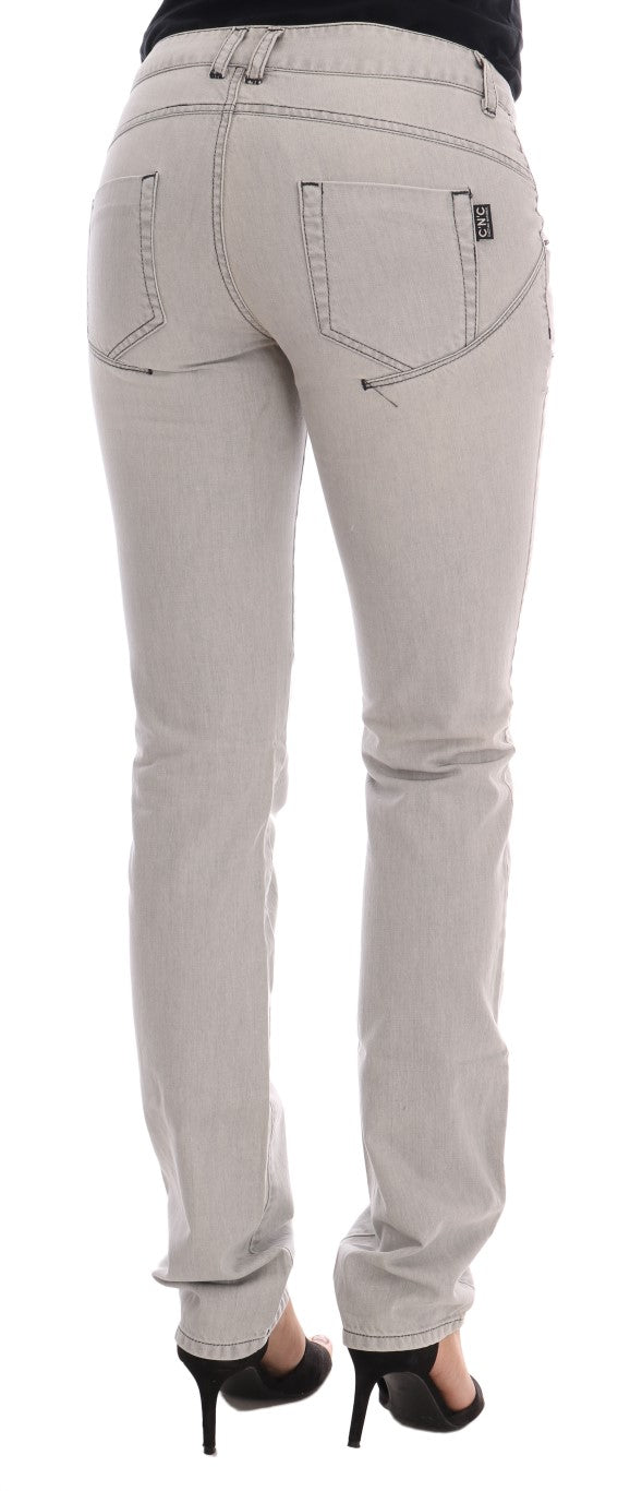 Jean slim en coton gris délavé Costume National