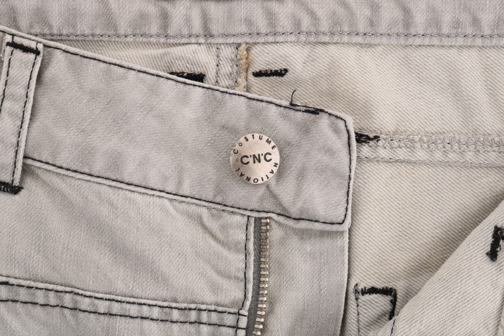 Jean slim en coton gris délavé Costume National