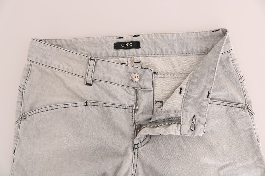 Jean slim en coton gris délavé Costume National