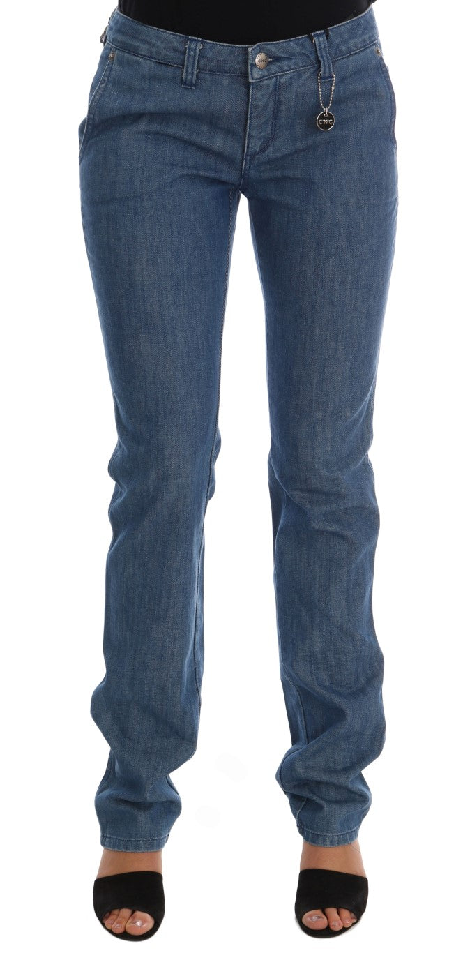 Jean slim en coton bleu délavé Costume National