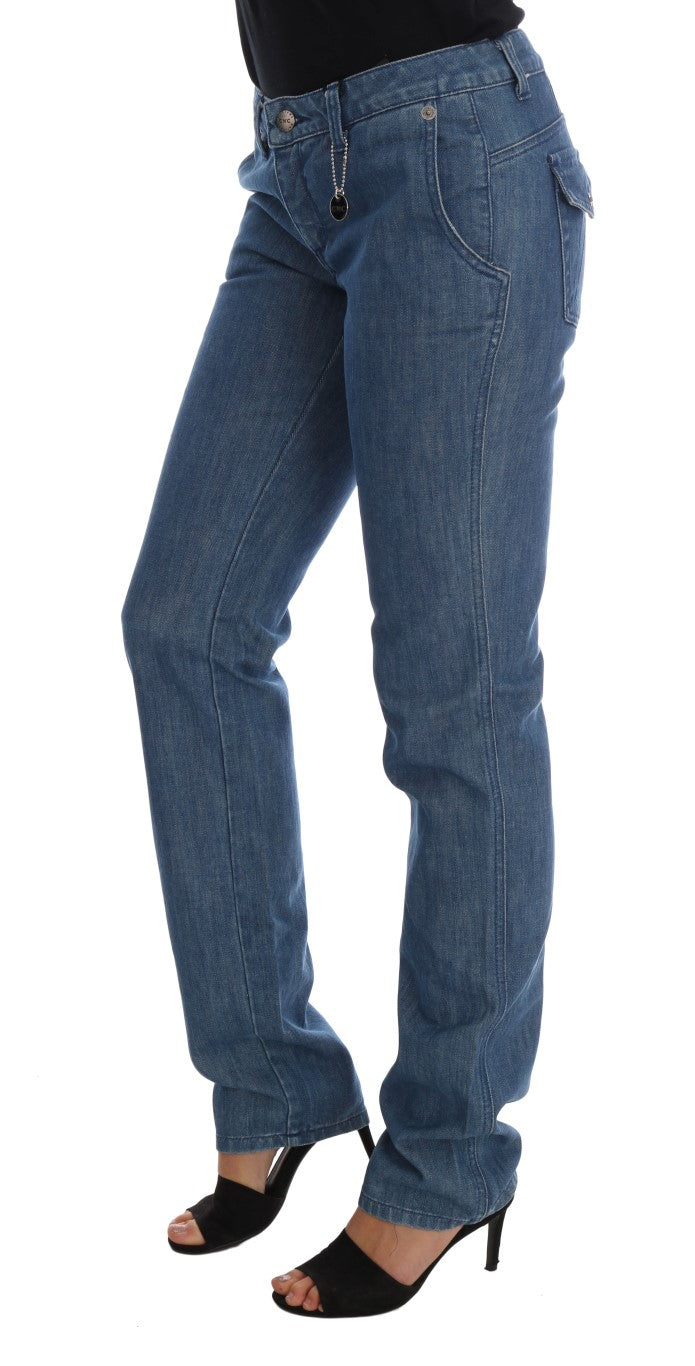 Jean slim en coton bleu délavé Costume National