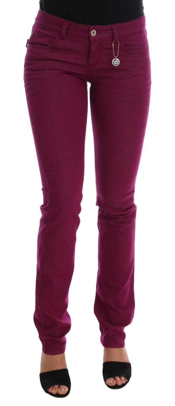 Jean slim en coton extensible violet Costume National