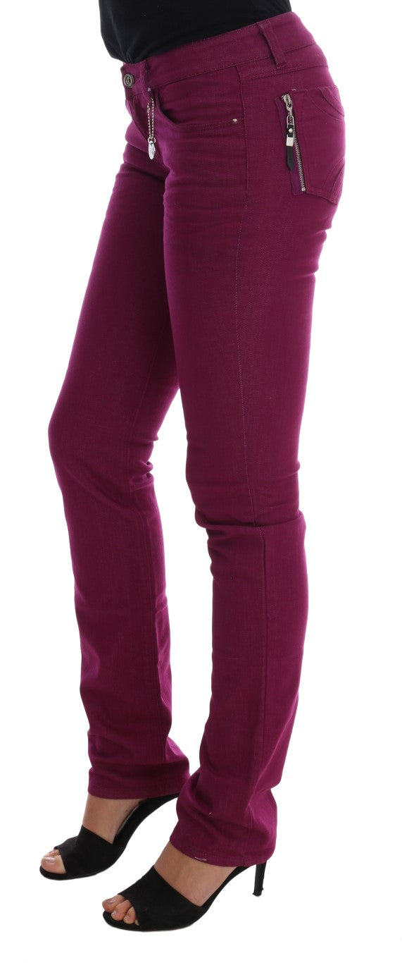 Jean slim en coton extensible violet Costume National