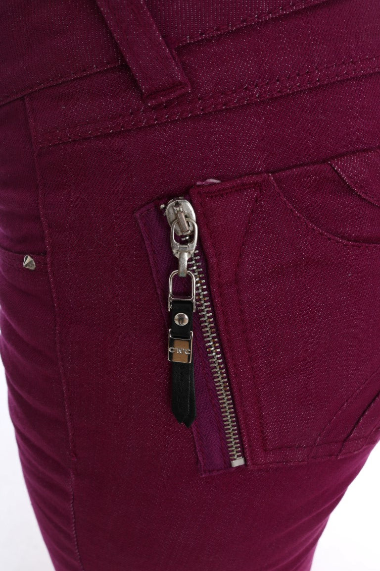 Jean slim en coton extensible violet Costume National
