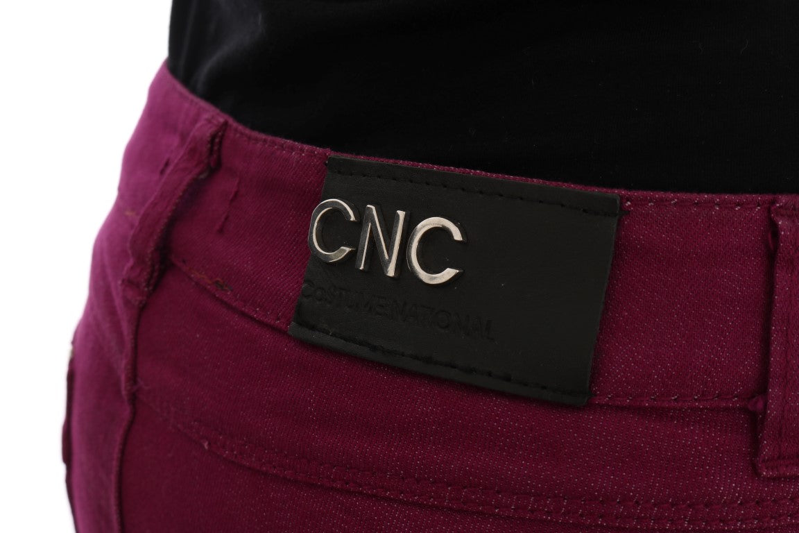 Jean slim en coton extensible violet Costume National