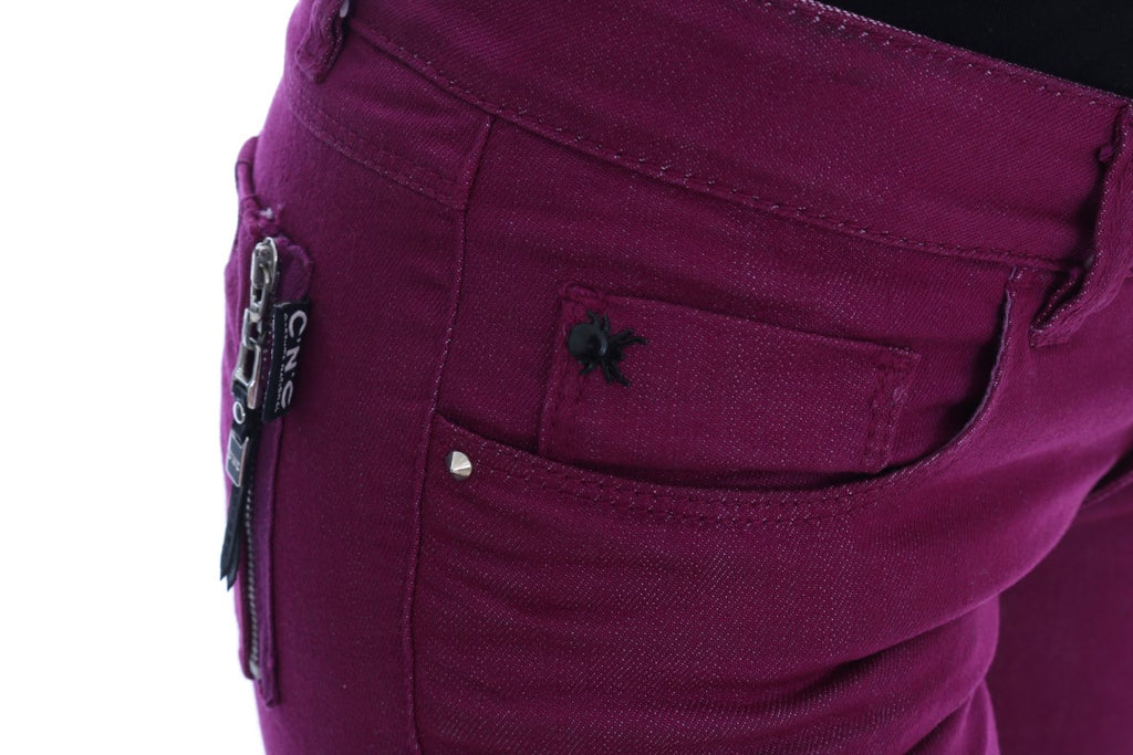 Jean slim en coton extensible violet Costume National