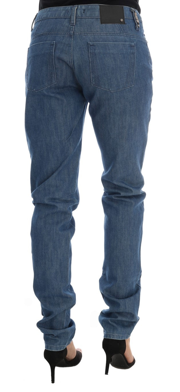 Jean coupe boyfriend en coton bleu délavé Costume National