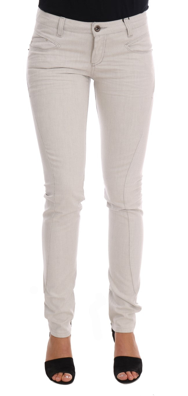 Jean slim en coton stretch blanc Costume National
