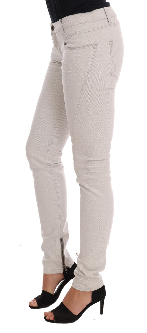 Jean slim en coton stretch blanc Costume National