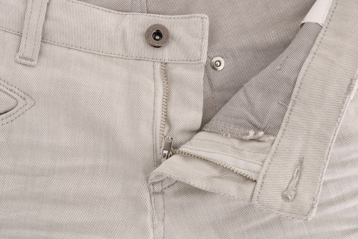 Jean slim en coton stretch blanc Costume National