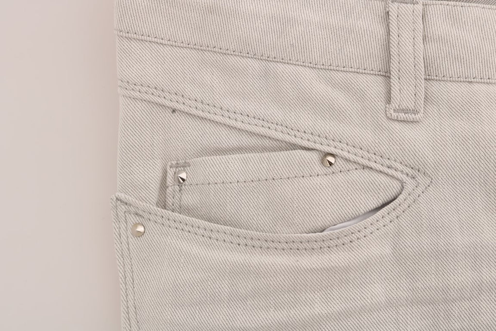 Jean slim en coton stretch blanc Costume National
