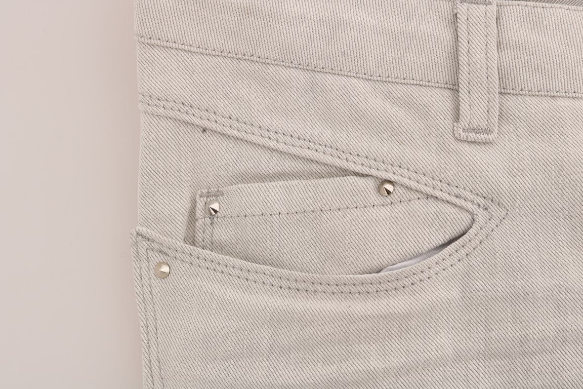 Jean slim en coton stretch blanc Costume National