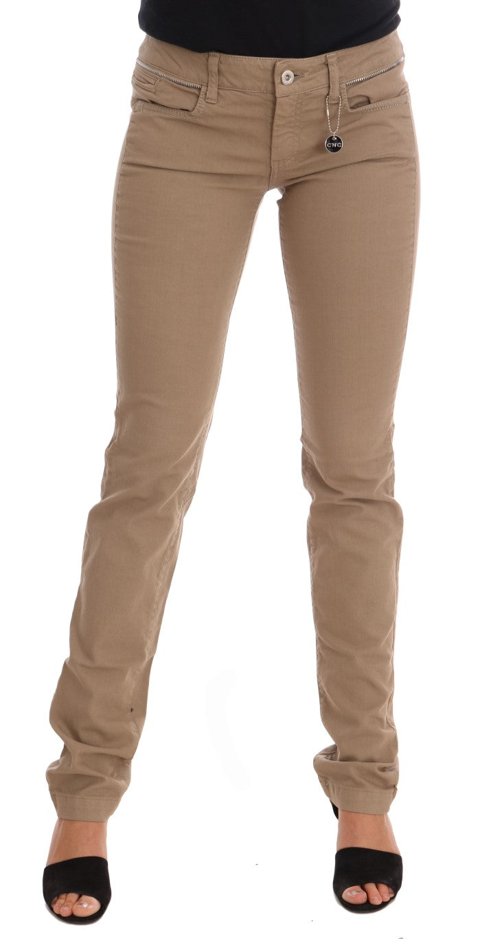 Jean slim en coton stretch beige Costume National