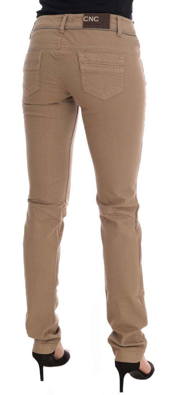 Jean slim en coton stretch beige Costume National
