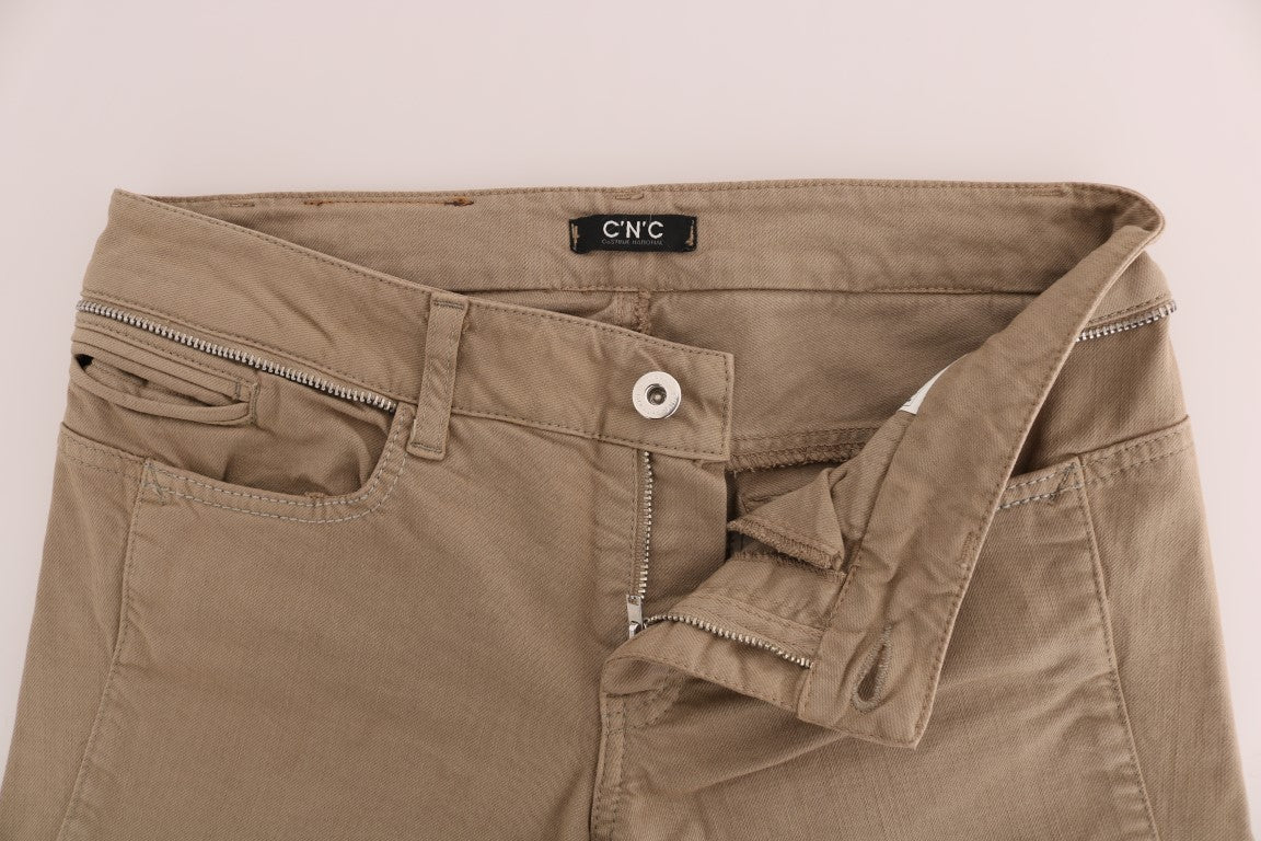 Jean slim en coton stretch beige Costume National